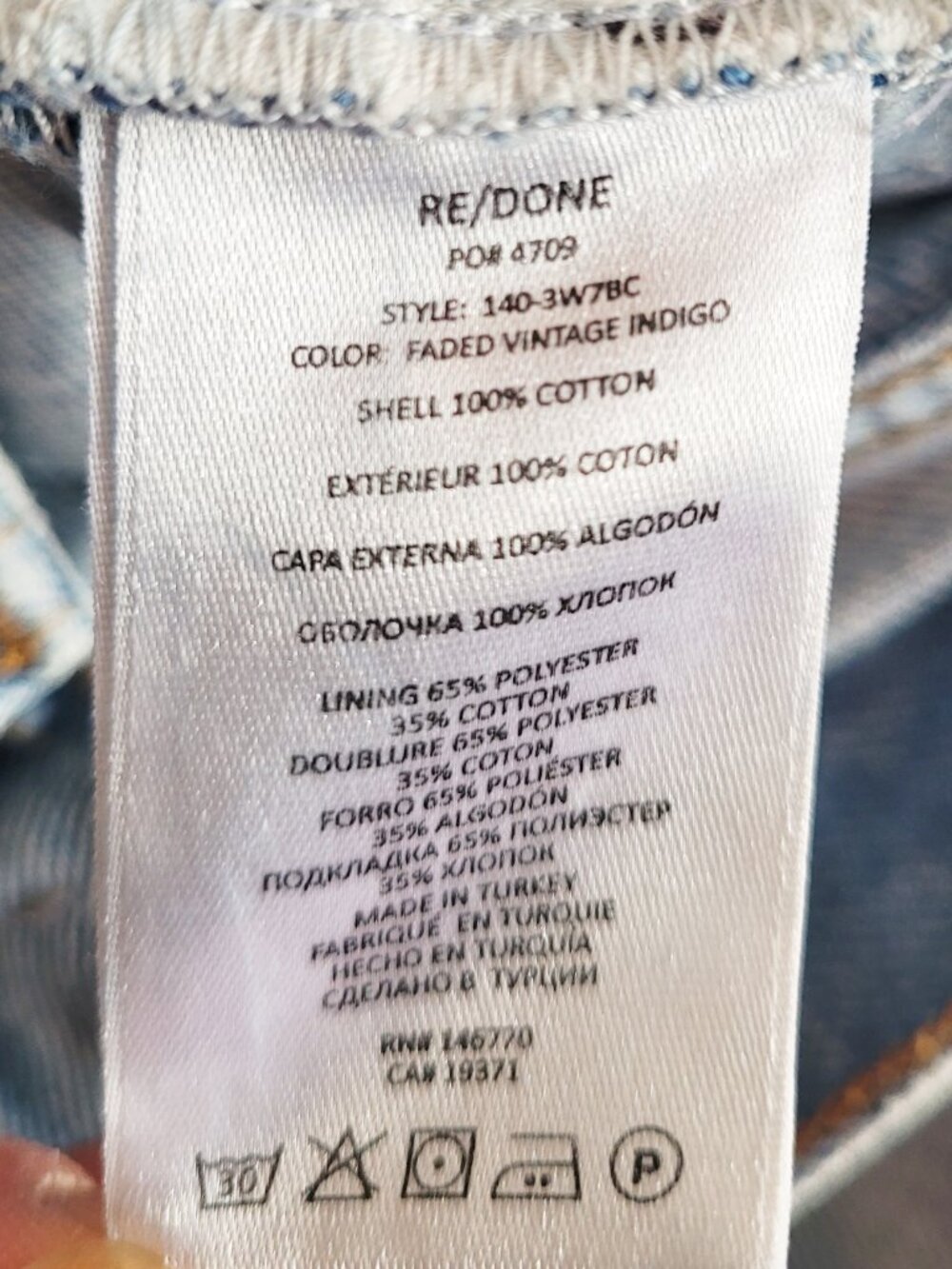 ReDone Light Blue Wide Jeans - Size 27 - Picture 6 of 10